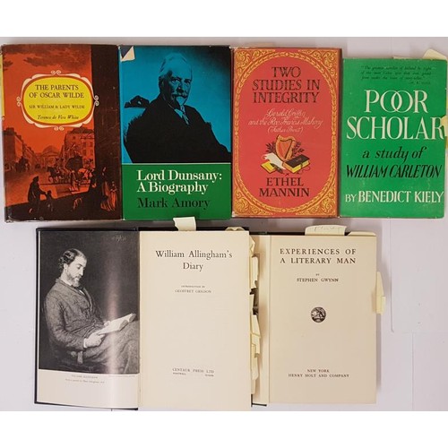 440 - Poor Scholar, A Study of William Carleton, 1st, 1947, dj; Two Studies In Integrity by Ethel Mannin, ... 