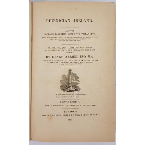 453 - Phoenician Ireland by Henry O'Brien. London 1837