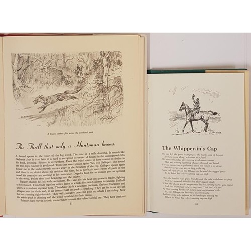 468 - Hunting - Stanislaus Lynch, Hounds Are Running, 1st edit SIGNED; Hunting Poems reprint of Hoof Print... 