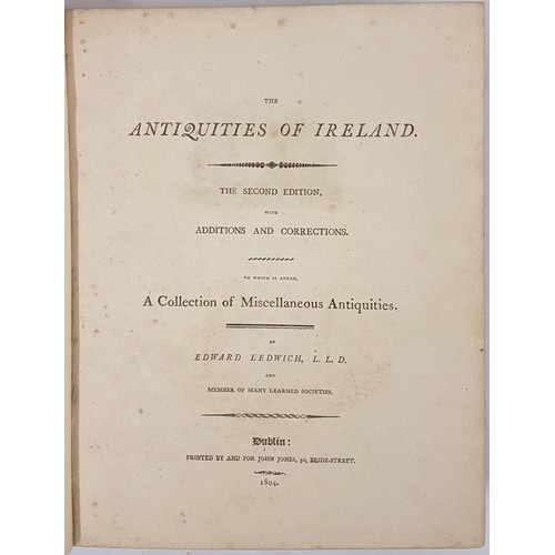 470 - Ledwich, E. Antiquities of Ireland, 1803-4 quarto, engraved plates complete, handsome full calf, rai... 