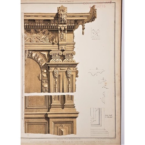 489 - Charles J. Richardson. Old English Mansions. 1841 1st. Fine colour architectural plates. Folio.... 