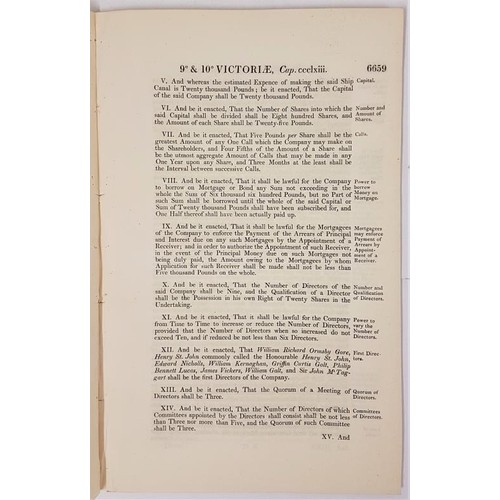 500 - An Act For Making a Ship Canal from Sligo Harbour to Lough Gill, both in County Sligo, to be called ... 