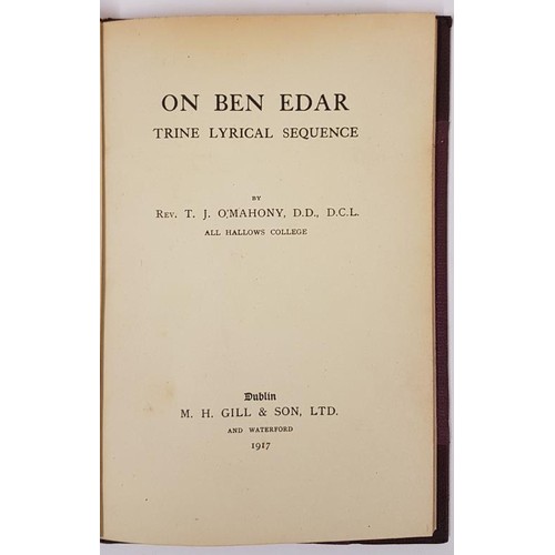 514 - On Ben Adar Trine Lyrical Sequence by T. J. O’Mahony D. D. All Hallow’s College. Gill. 1... 