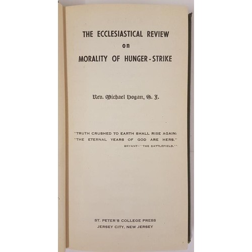 517 - The Ecclesiastical Review on Morality of Hunger Strike by Rev Michael Hogan