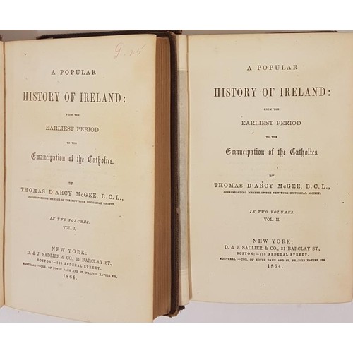 522 - History of Ireland. From the Earliest Period to the Emancipation of the Catholics by Thomas D'Arcy M... 