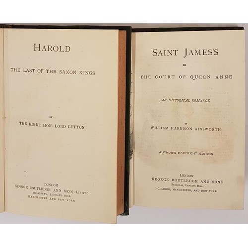 533 - Hon. Lord Lytton. Harold - The Last of the Saxon Kings. C. 1890;  and  William H. Ainswort... 