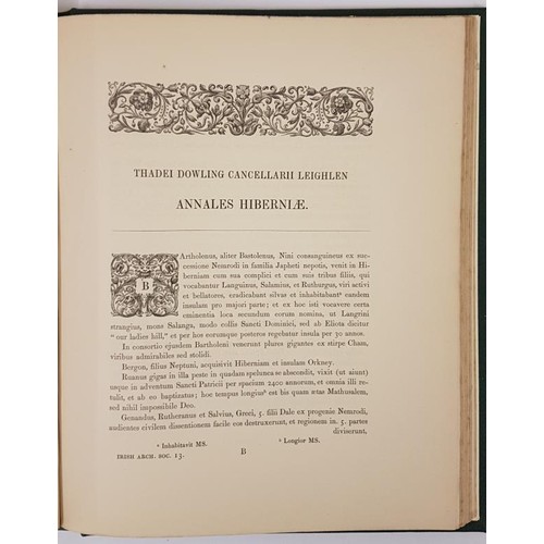 556 - John Glynn. The Annals of Ireland together with The Annals of Ross. 1849. Ex library The Carroll Ins... 