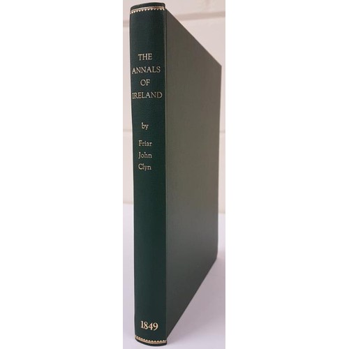 556 - John Glynn. The Annals of Ireland together with The Annals of Ross. 1849. Ex library The Carroll Ins... 