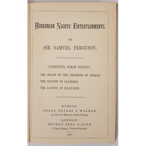 575 - Hibernian Nights' Entertainments. Death of Children of Usnach. Return of Claneboy. Captive of Killes... 