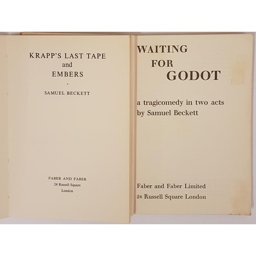 577 - Samuel Beckett. Krapp's Last Tape & Embers. 1966; and S. Beckett. Waiting For Godot. 1968. Criti... 