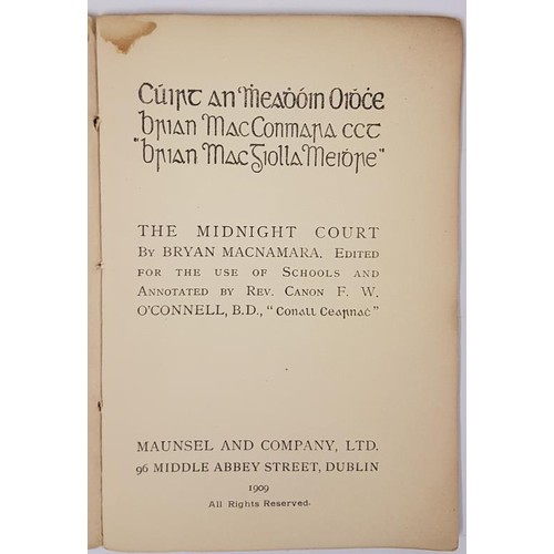 588 - Cúirt na Mheadoin Oidche. Brian MacConmara ‘Bran Mac Giolla Meidhre’. The Midnight Court by Bryan Ma... 