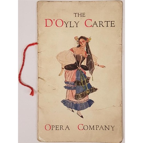 591 - The D'Oyly Carte, Opera Company. Gaiety Theatre Dublin For Three Weeks commencing Monday, June 12th,... 