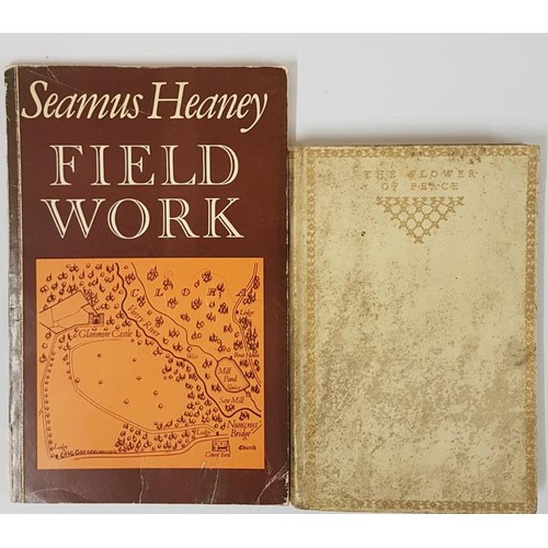 596 - Katharine Tynan. The Flower of Peace. 1914. 1st. Gilt vellum cover. Scarce; and Seamus Heaney Field ... 