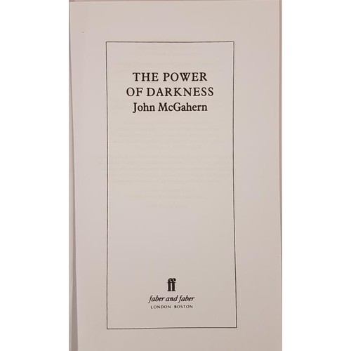 600 - John McGahern. The Power of Darkness. 1991. 1st. Author's first stage play and his first work to be ... 