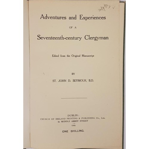 601 - Adventures and Experiences of a Seventeenth Century Clergyman, edited from the original manuscript b... 