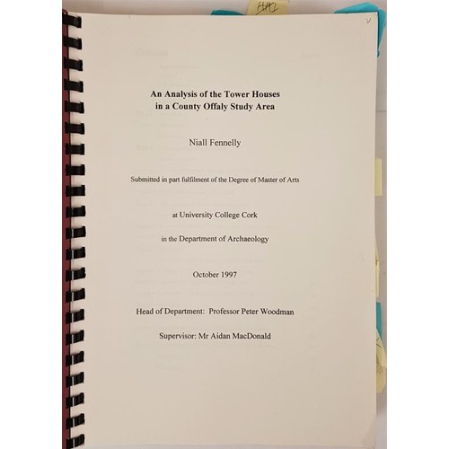 646 - An Analysis of the Tower Houses in a County Offaly Study Area by Niall Fennelly, 1997, thesis... 