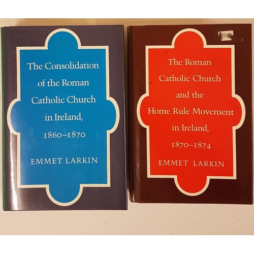 676 - Emmet Larkin, The Consolidation of the RC church in Ireland 1860-1870, large 8vo, 1987, dj., 714 pps... 