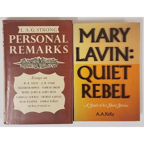 677 - Mary Lavin - Quiet Rebel. A Study of Her Short Stories. 1980. 1st;  and L. A. G. Strong. Person... 