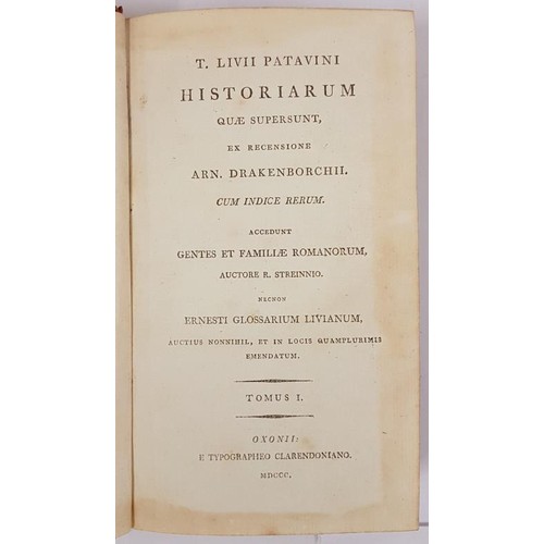 12 - LIVIUS (Titus). Historiarum Quæ Supersunt, Ex Recensione Arn. Drakenborchii. Cum Indice Rerum.... 