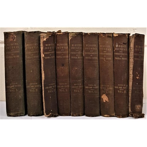 13 - Memoirs, Journal, and Correspondence of Thomas Moore. Edited By Lord John Russell (8 Volume Set, Vol... 