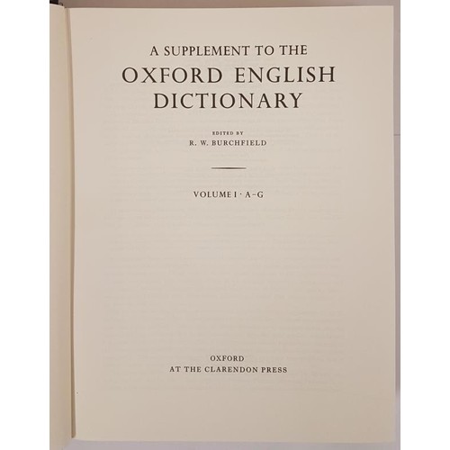 15 - Supplement to the Oxford English Dictionary, Vol 1-4. Burchfield, R.W., Ed.