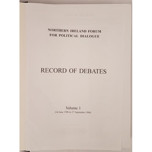 16 - Record Of Debates-Northern Ireland Forum For Political Dialogue Vol 1-6; Vol 1, 14 June 1996-27 Sept... 