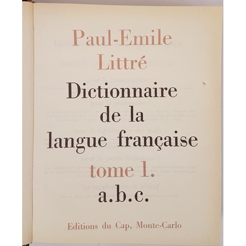 17 - Dictionnaire De La Langue Française - En 4 tomes - Tomes 1 + 2 + 3 + 4. Littré Paul-Em... 