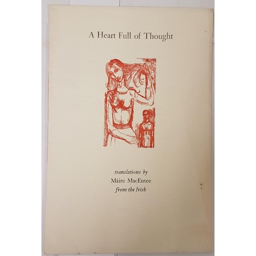 19 - A Heart Full of Thought Maire MacEntee Published by Dolmen Press, Dublin, 1959. Soft cover. Conditio... 