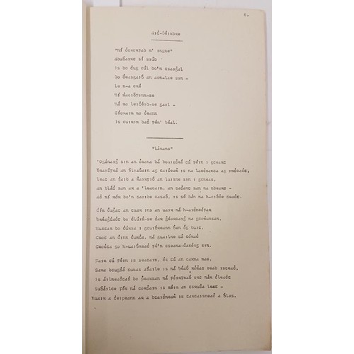 59 - Máire McEntee; Collection of her Poems 1940 -. Rare possibly unique.