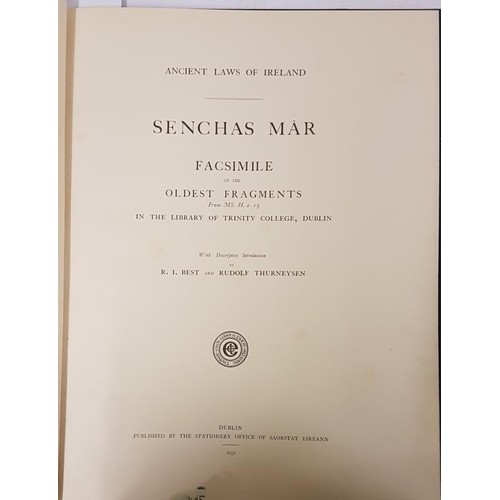 74 - Seanchas Már; Facsimile of the Oldest Fragments in the Library of Trinity College, Dublin (An... 