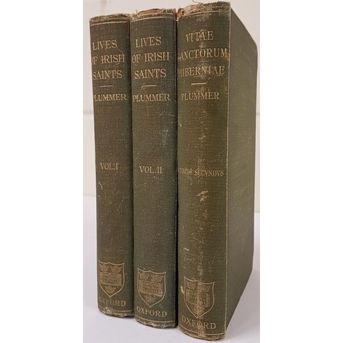 89 - Lives Of Irish Saints Vol 1-2 By Charles Plummer; With an Inscription and the Signature of Erskine C... 