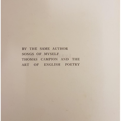99 - Lyrical Poems by Thomas MacDonagh. Published 1913. SIGNED by the Author with an inscription to his f... 