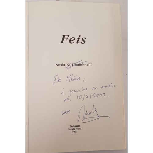 150 - Nuala Ni Domnaill, Feis. SIGNED by the author with an inscription. HB, DJ