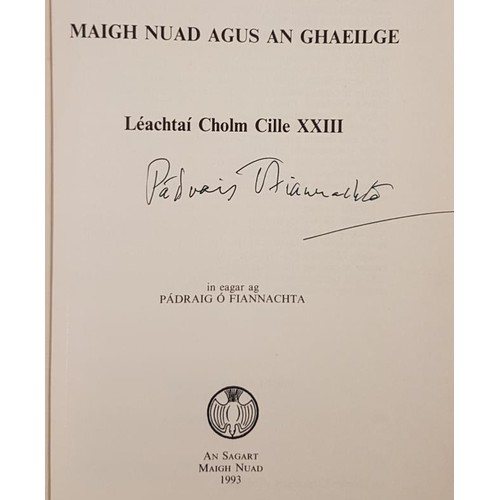 154 - An Cultúr agus An Duine by Diarmuid Ó Gráinne SIGNED; Ar Muir is ar Tír ... 