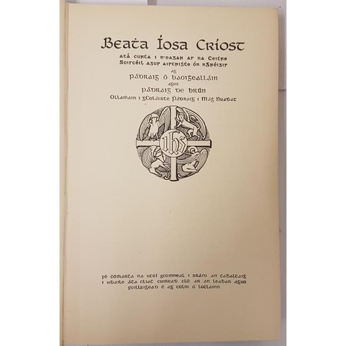 180 - Beata Iosa Criost: Ata custha i n-eagas ar na ceithse soirceil agus aistsighthe on nGseisir Padraid ... 