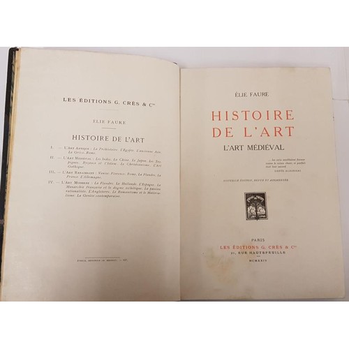 185 - Histoire de L'Art. L'art Medieval. Signed by L. C. Purser, Irish Classical Scholar. Signed also by M... 