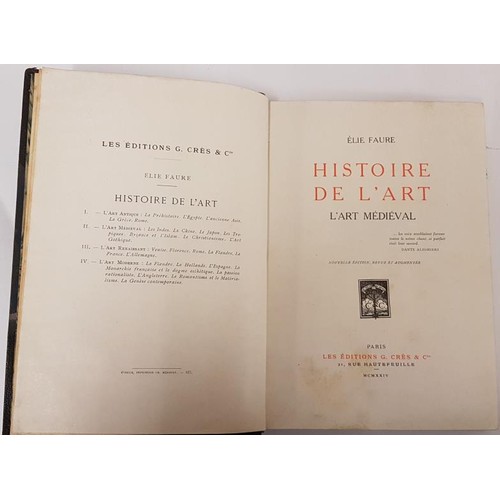 185 - Histoire de L'Art. L'art Medieval. Signed by L. C. Purser, Irish Classical Scholar. Signed also by M... 