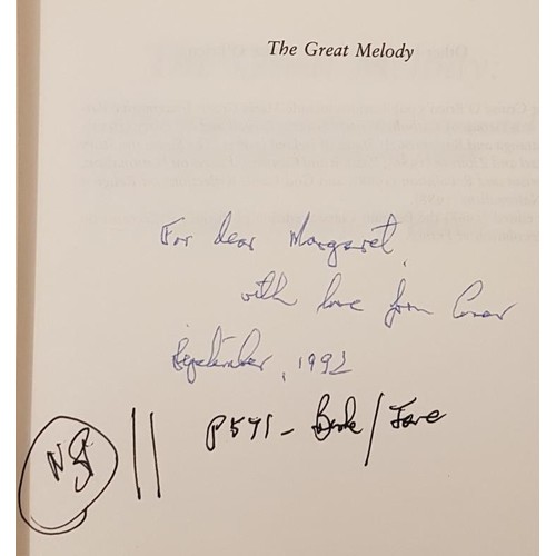 235 - The Irish Voice in America by Charles Fanning with Hand Written notes from Conor Cruise O'Brien; The... 