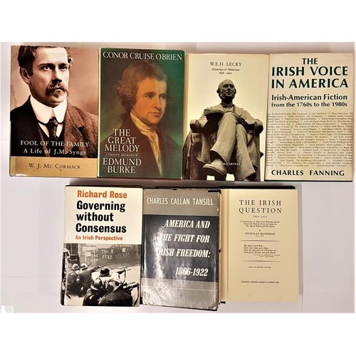 235 - The Irish Voice in America by Charles Fanning with Hand Written notes from Conor Cruise O'Brien; The... 