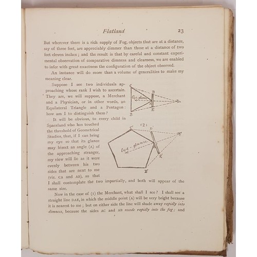 308 - Flatland: A Romance Of Many Dimensions by A Square Published by Seeley & Co., London, 1884