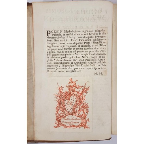 320 - Metamorphoseon. Libri XV Cum variis lectionibus indiceque rerum et Fabularum. With Abbe Banier'... 