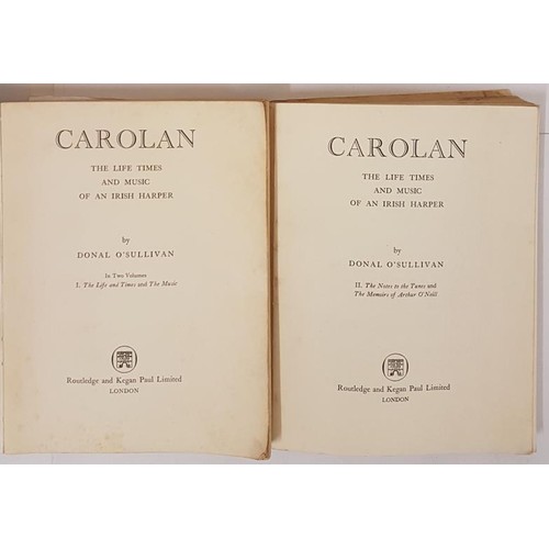 325 - Carolan: The Life, Times, and Music of an Irish Harper Donal O'Sullivan Published by Routledge and K... 