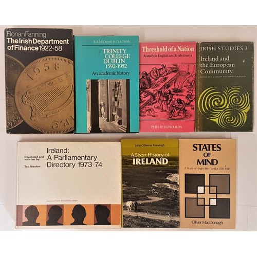 327 - Threshold of a Nation: A Study in English and Irish Drama Edwards, Philip, SIGNED, with a letter fro... 