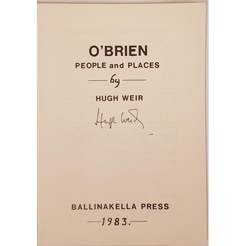 337 - O'Brien, People and Places by Hugh Wl Weir SIGNED; Irish Art 1900-1950; Traditional Music in Ireland... 