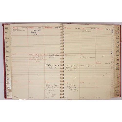 354 - 3 Appointment Diaries (Heavily Filled In) for Conor Cruise O'Brien 1978, 1979, 1980; and 1 Appointme... 