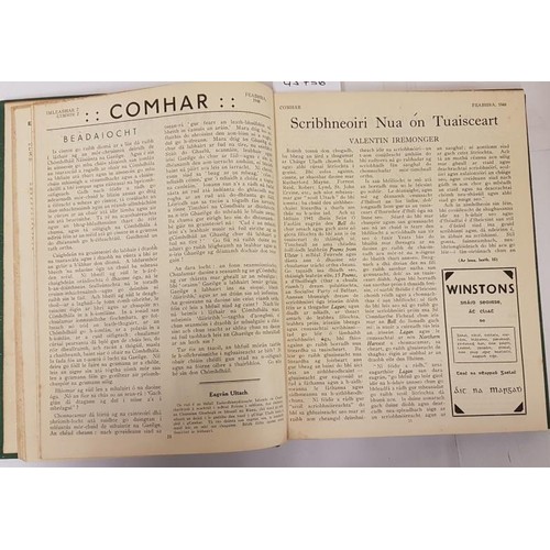 368 - Bound copies of Comar for the year 1948. SIGNED by Maire Mhac an tSaoi. Damage to spine