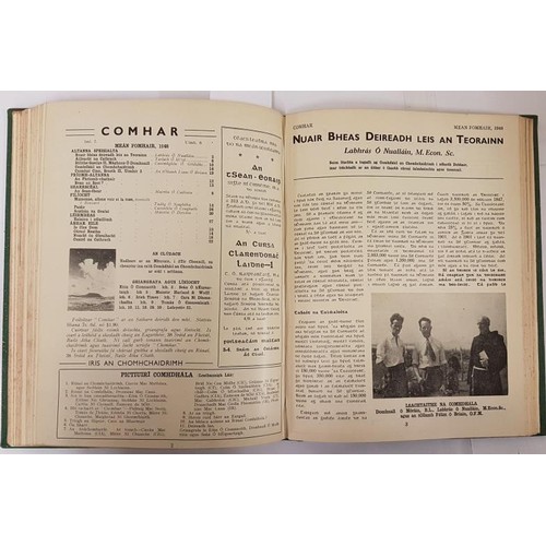 368 - Bound copies of Comar for the year 1948. SIGNED by Maire Mhac an tSaoi. Damage to spine