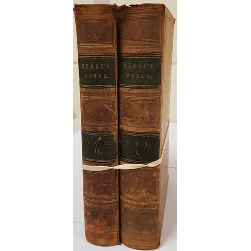 376 - Burke's Works. The Works of the Right Hon.Edmund Burke by Henry Rogers. Vol 1-2. Leather Bound. Vol ... 
