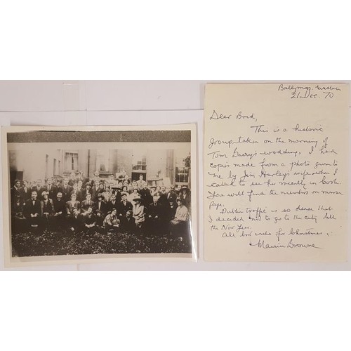 Copy of an Original Photograph of Tom Barry's Wedding group. 22/8/1921. Including E De Valera , Countess Markievicz, Harry Boland, Mick Collins. List of all in Photograph included.