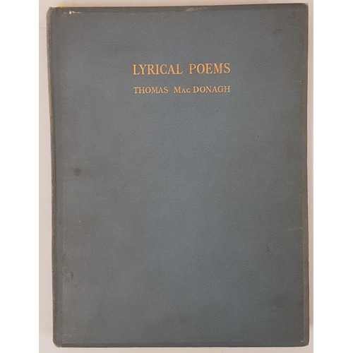469 - Lyrical Poems Thomas MacDonagh Published by The Irish Review, Dublin, 1913. Hardcover. Condition: Ve... 